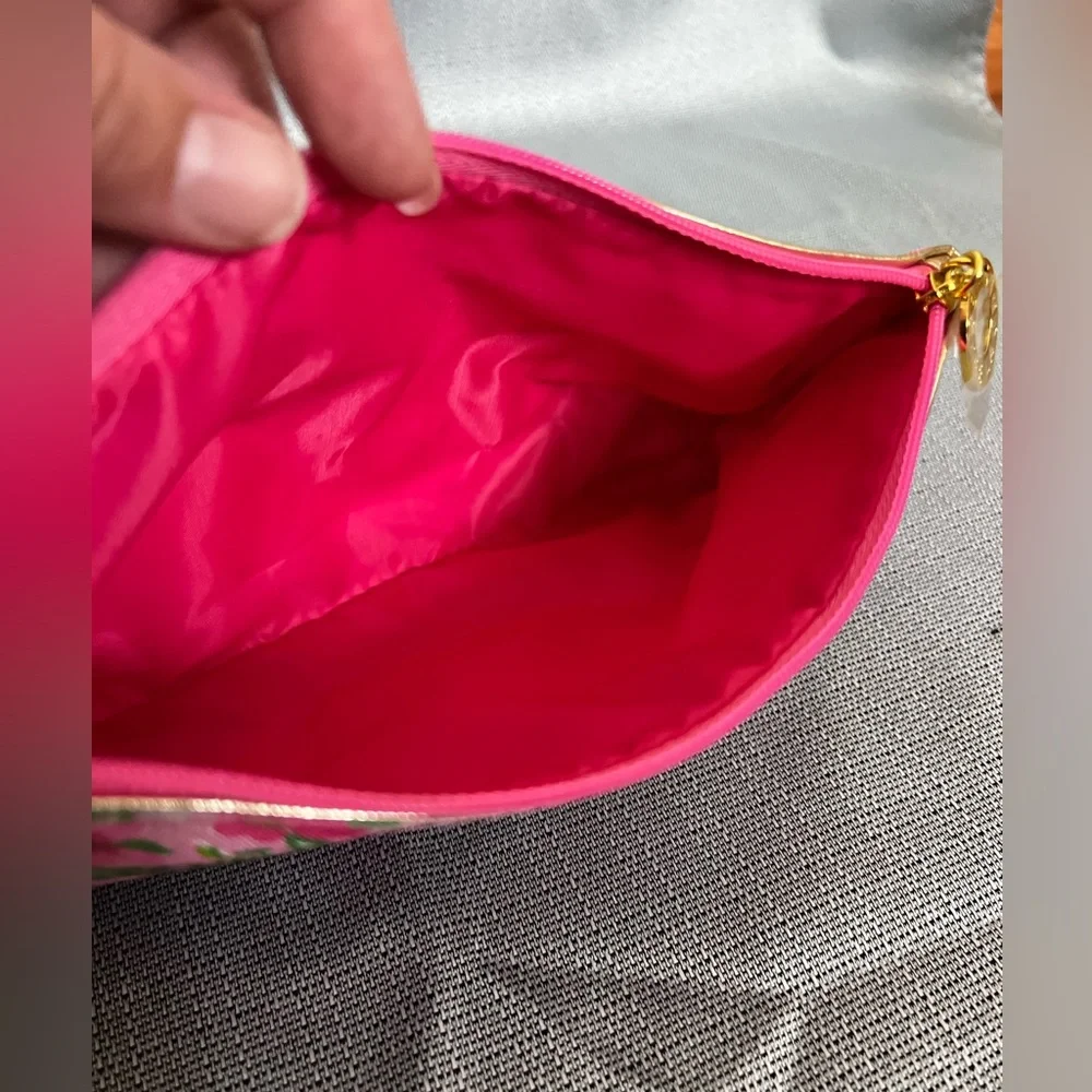 Lilly Pulitzer for Estée Lauder Cosmetic Pouch Travel Bag Pink Floral Design